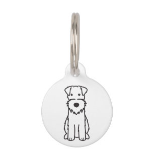 Cartoon voor wirespeed fox terrier Dog Huisdierpenning