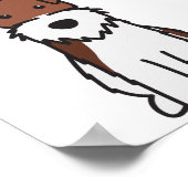 Cartoon voor wirespeed fox terrier Dog Poster (Hoek)
