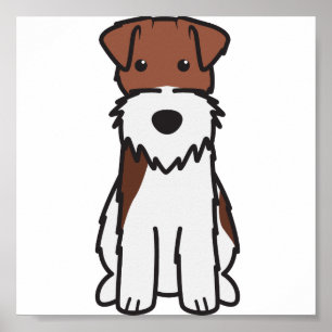 Cartoon voor wirespeed fox terrier Dog Poster