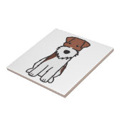 Cartoon voor wirespeed fox terrier Dog Tegeltje (Zijkant)