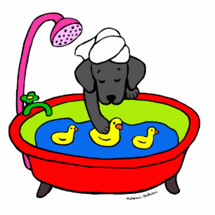 Cartoon voor zwart lab en rubber fotobeeldje magneet