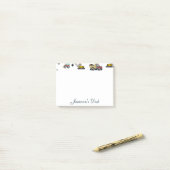 Cartoon Vrachtwagen Auto kraan Voertuignaam Gepers Post-it® Notes (Op bureau)