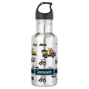 Cartoon Vrachtwagen Auto kraan Voertuignaam Gepers Waterfles