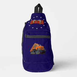 Cartoon vrachtwagen sling bag