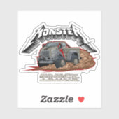 Cartoon vrachtwagen sticker (Vel)