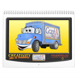 Cartoon vrachtwagenkalender kalender