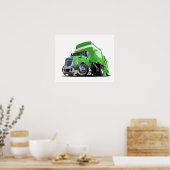 Cartoon vuilniswagen poster (Keuken)