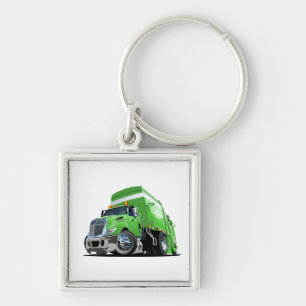 Cartoon vuilniswagen sleutelhanger
