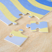 Cartoon walvis en golven legpuzzel (Zijkant)