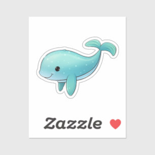 Cartoon walvis sticker