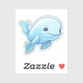 Cartoon walvis sticker (Vel)