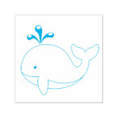 Cartoon Walvis Zelfinktende Stempel (Design)