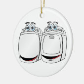 Cartoon wasdroger keramisch ornament (Links)