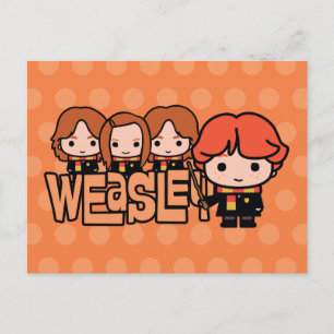 Cartoon Weasley Siblilings Graphic Briefkaart