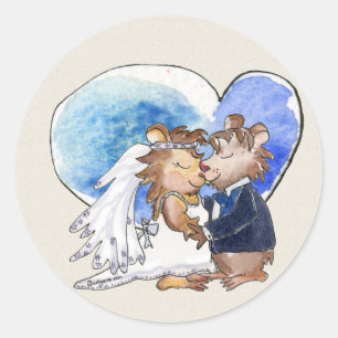 Cartoon Wedding Dance Couple Ronde Sticker