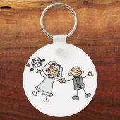 Cartoon Wedding Sleutelhanger (Voorkant)