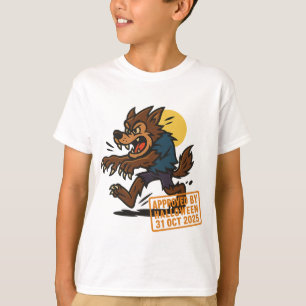 Cartoon Weerwolf – Goedgekeurd door Halloween T-shirt