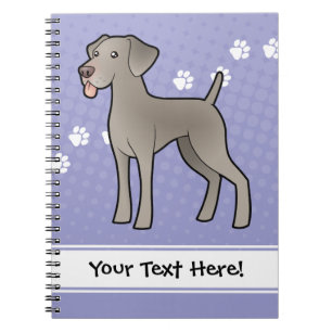 Cartoon Weimaraner Notitieboek