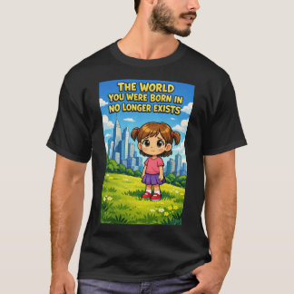 Cartoon Wereld Waar Je Geboren Bent Bestaat Niet M T-shirt