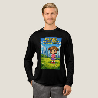 Cartoon Wereld Waar Je Geboren Bent Bestaat Niet M Tri-Blend Shirt