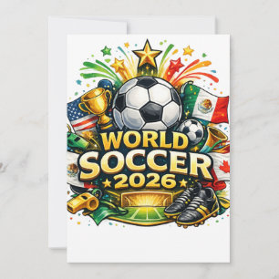 Cartoon Wereldvoetbal 2026 T-Shirt Ontwerp – Fun F Kaart