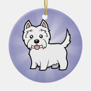 Cartoon West Highland White Terrier (bericht toevo Keramisch Ornament