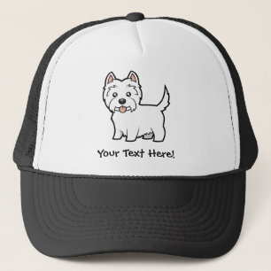 Cartoon West Highland White Terrier Trucker Pet