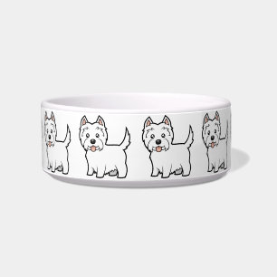 Cartoon West Highland White Terrier Voerbakje