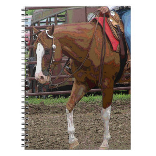 Cartoon western paard notitieboek