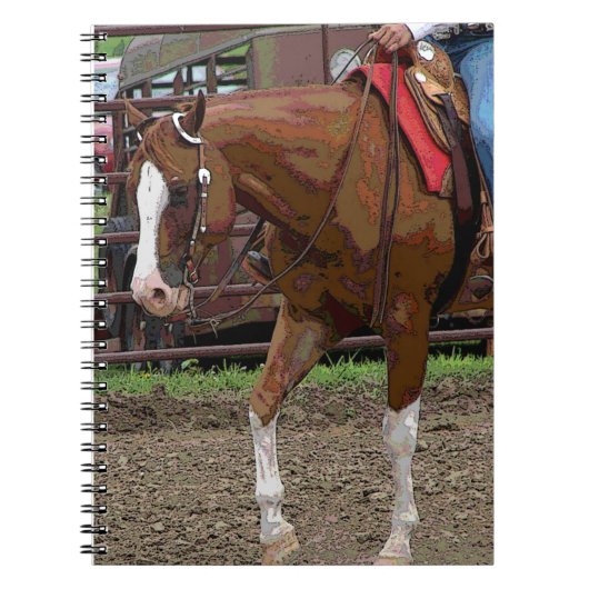 Cartoon western paard notitieboek (Voorkant)