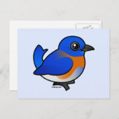 Cartoon Westerne Bluebird Briefkaart (Voorkant / Achterkant)