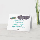 Cartoon Whale Baby bedankkaart (Achterkant)