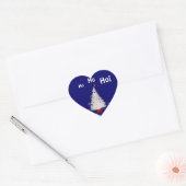 Cartoon White Kerstmis Hart Sticker (Envelop)