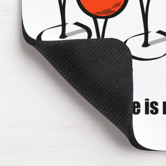 Cartoon-wijnglazen halfwitte Humor Muismat (Hoek)