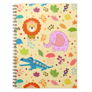 Cartoon Wild Pattern Spiral Foto Notitieboek