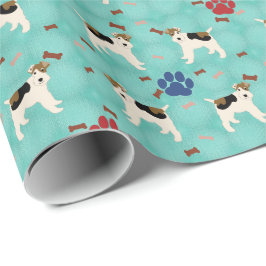 Cartoon Wire Fox Terrier Cadeaupapier
