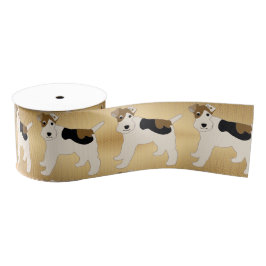 Cartoon Wire Fox Terrier Grosgrain Lint
