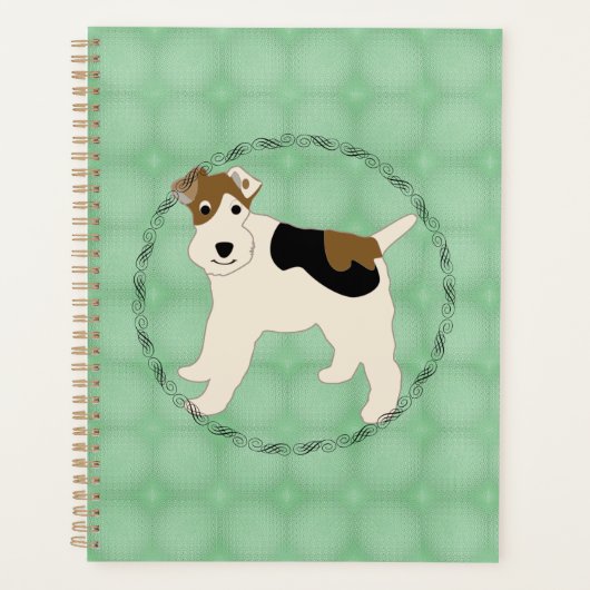 Cartoon Wire Fox Terrier Planner (Voorkant)
