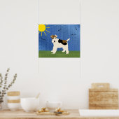Cartoon Wire Fox Terrier Poster (Keuken)
