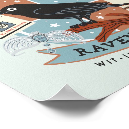Cartoon Wise Ravenclaw Crest Poster (Hoek)