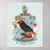 Cartoon Wise Ravenclaw Crest Poster (Voorkant)