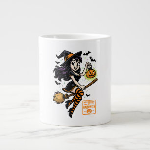 Cartoon Witch - Goedgekeurd door Halloween Extra Grote Beker