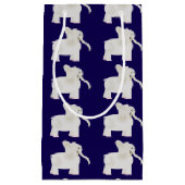 Cartoon Witte Olifant Gift Exchange Klein Cadeauzakje (Voorkant)