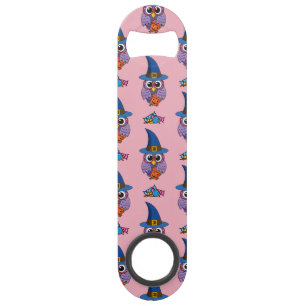 Cartoon Wizard Owl Patroon Speed Flessenopener