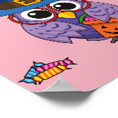 Cartoon Wizard Owl - Trick or treat Poster (Hoek)