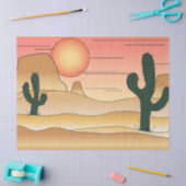 Cartoon woestijn tissuepapier (Craft)