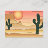 Cartoon woestijn visitekaartje (Voorkant)