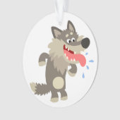Cartoon Wolf Acrylisch Ornament (voorkant)