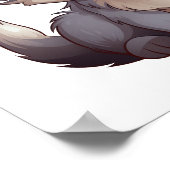 Cartoon wolf illustratie poster (Hoek)