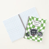 Cartoon Wolf met videogamecontroller op maat Notitieboek (Binnen)